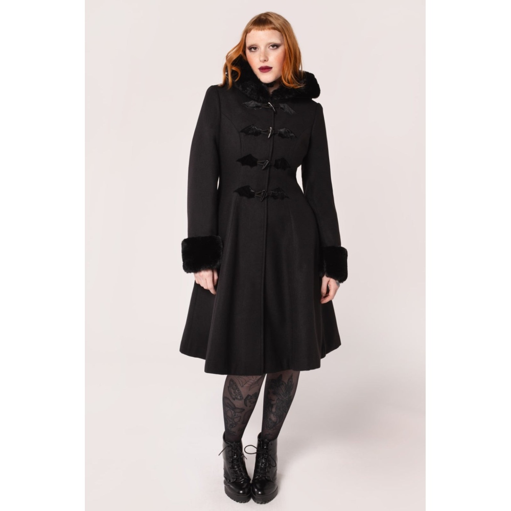 Hell Bunny - Batilda Manteau d'hiver - Noir